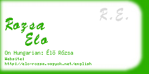 rozsa elo business card