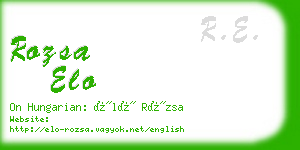 rozsa elo business card